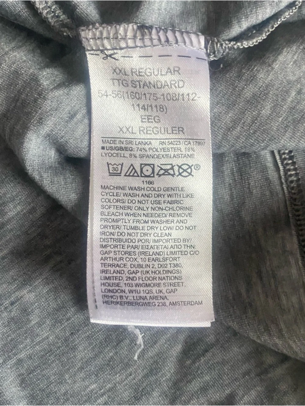 GAP Breathe Short Sleeve Crewneck Tee in Heather Gray XXL Maternity